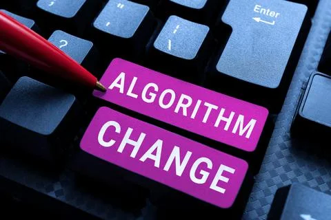 Conceptual display Algorithm Change. Word Written on managed investment of Stockfoto's