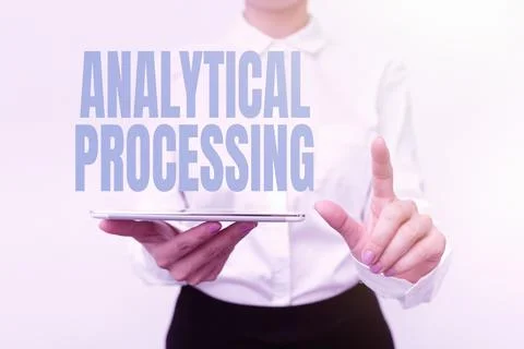 Conceptual display Analytical Processing. Word Written on easily View Write Foto stock