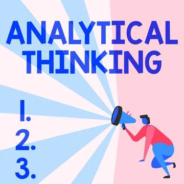 Conceptual display Analytical Thinking. Conceptual photo break down complex 스톡 일러스트