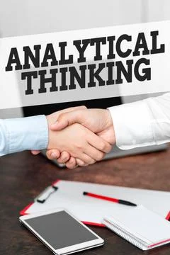 Conceptual display Analytical Thinking. Conceptual photo break down complex Stock Photos
