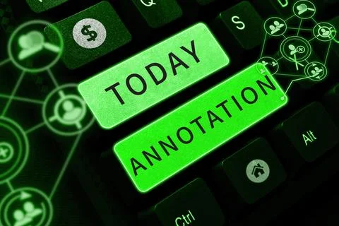 Conceptual display Annotation. Word for note added by way of comment or Stock Photos