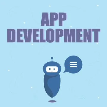 Conceptual display App Development. Business concept Development services for Stock Illustration