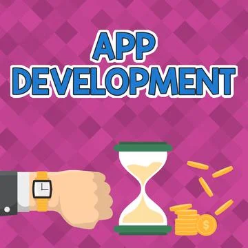 Conceptual display App Development. Internet Concept Development services for Stock Illustration