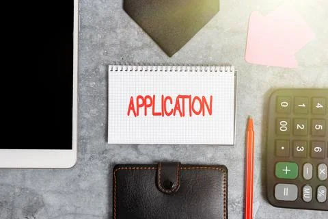 Conceptual display Application. Internet Concept an order for something formal Stock Photos