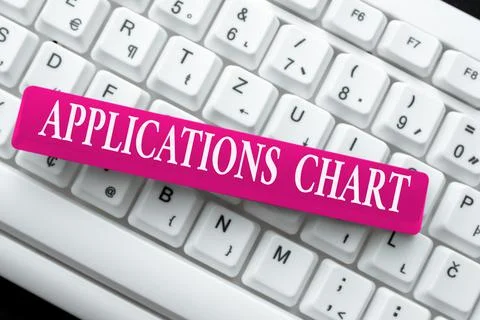 Conceptual display Applications Chart. Conceptual photo graph used to study how Stock Photos