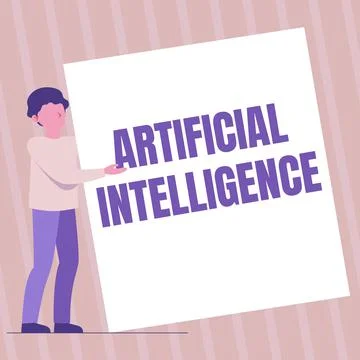 Conceptual display Artificial Intelligence. Word Written on Machine copy Stock Illustration