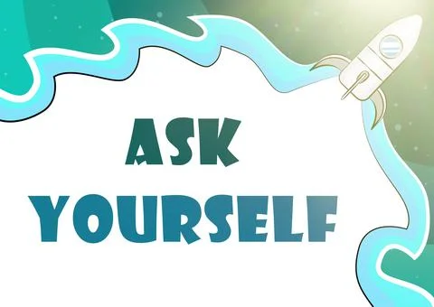 Conceptual display Ask Yourself. Business showcase Thinking the future Meaning Stock Illustration