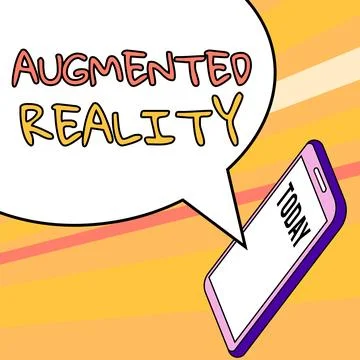 Conceptual display Augmented Reality. Business concept technology that imposes Stock-Illustration