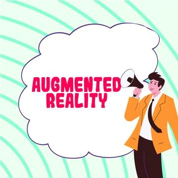 Conceptual display Augmented Reality. Business concept technology that imposes イラスト素材