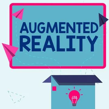 Conceptual display Augmented Reality. Internet Concept technology that imposes Illustrazione stock