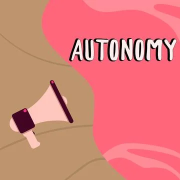 Conceptual display Autonomy. Business showcase vehicle that can guide itself Stock Illustration