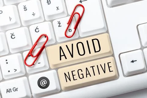 Conceptual display Avoid Negative. Business showcase Staying away from pessim 스톡 사진