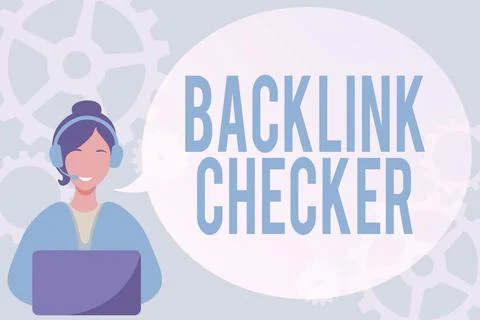 Conceptual display Backlink Checker. Word Written on Find your competitors most Stock Illustration