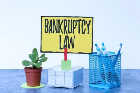 Conceptual display Bankruptcy Law. Word Written on Designed to help creditor in Stock Photos
