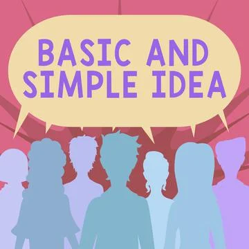 Conceptual display Basic And Simple Idea. Business concept Plain Mental Images Stock Illustration