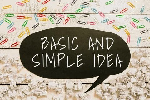 Conceptual display Basic And Simple Idea. Business idea Plain Mental Images or Stock Photos