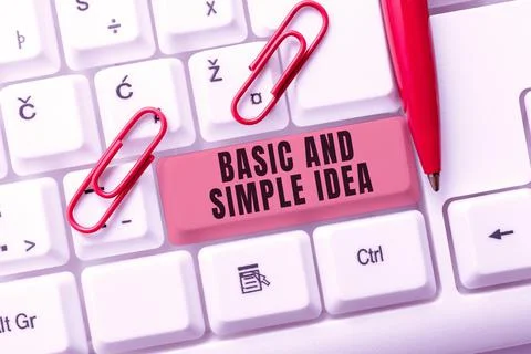 Conceptual display Basic And Simple Idea. Concept meaning Plain Mental Images or Stock Photos