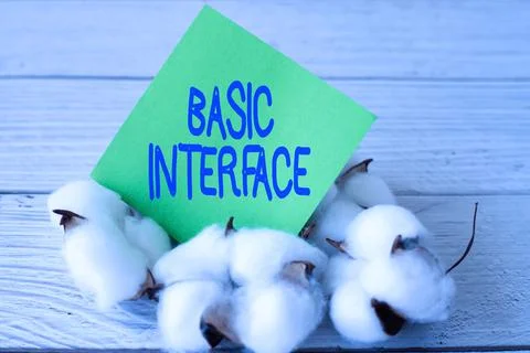 Conceptual display Basic Interface. Business concept boundary across which two 库存照片