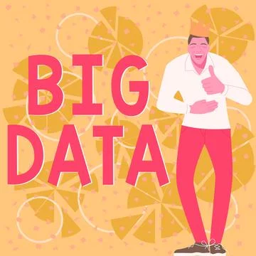 Conceptual display Big Data. Business overview sets that so complex that Illustrazione stock