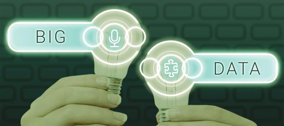 Conceptual display Big Data. Concept meaning sets that so complex that Stock Photos