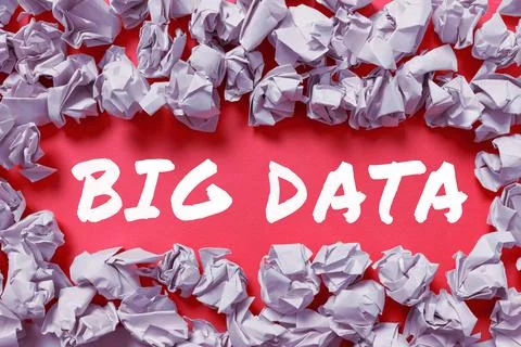 Conceptual display Big Data. Word for sets that so complex that traditional Stock Photos