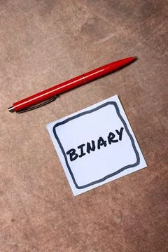Conceptual display Binary. Business concept relating to using or denoting system Stockfoto's
