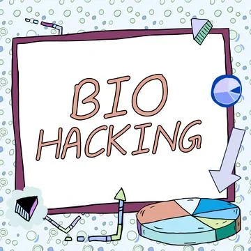 Conceptual display Bio Hacking. Business showcase exploiting genetic material Stock Illustration