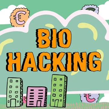 Conceptual display Bio Hacking. Business overview exploiting genetic material Stock Illustration