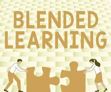 Conceptual display Blended Learning. Conceptual photo frequency at which showing Stock Illustration