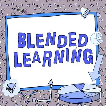 Conceptual display Blended Learning. Word Written on frequency at which showing Stock Illustration