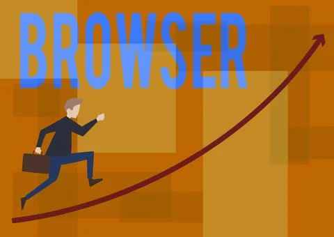 Conceptual display Browser. Word for Computer program Graphical user interface Stock Illustration