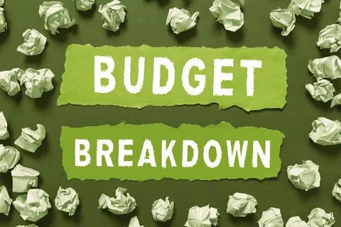 Conceptual display Budget Breakdown. Concept meaning approach to marketing or 写真素材