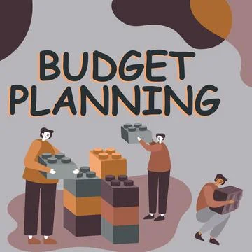 Conceptual display Budget Planning. Word for The written description about 스톡 일러스트