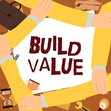Conceptual display Build Value. Word for efficient enough way that it will 스톡 일러스트