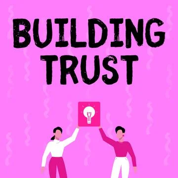 Conceptual display Building Trust. Internet Concept activity of emerging trust Illustrazione stock