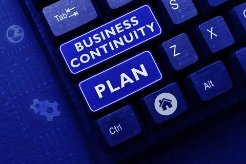 Conceptual display Business Continuity Plan. Concept meaning creating systems Foto stock