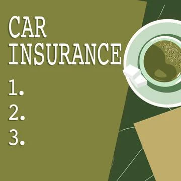 Conceptual display Car Insurance. Business showcase Accidents coverage Stock Illustration