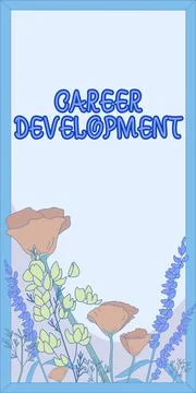 Conceptual display Career DevelopmentLifelong learning Improving skills to get a Illustrazione stock