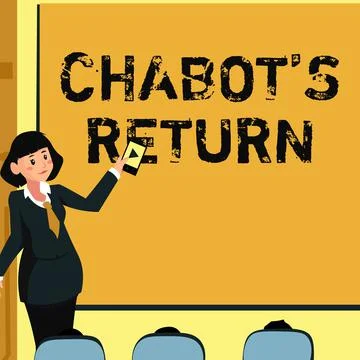 Conceptual display Chabot S Return. Concept meaning the come back of Stock Illustration