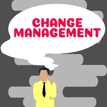 Conceptual display Change Management. Concept meaning Replacement of leadership 스톡 일러스트