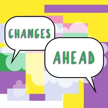 Conceptual display Changes Ahead. Business approach to replace with or exchange Illustrazione stock