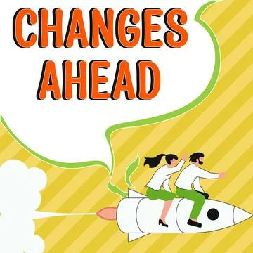 Conceptual display Changes Ahead. Business concept to replace with or exchange 스톡 일러스트
