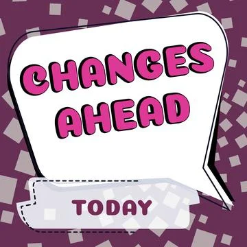 Conceptual display Changes Ahead. Business idea to replace with or exchange for Stock Illustration