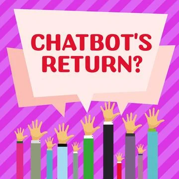 Conceptual display Chatbot's Return. Business idea program that communicate use Stockillustratie