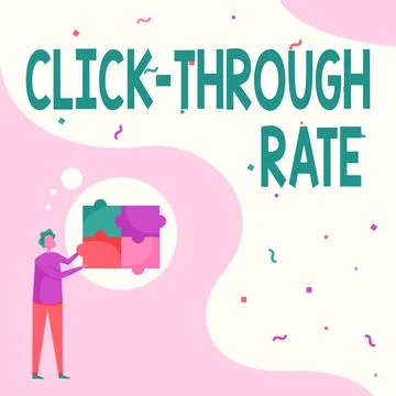 Conceptual display Click Through Rate. Business approach proportion of visitors 스톡 일러스트