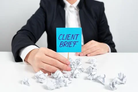 Conceptual display Client Brief. Conceptual photo the document granted by Stock Photos