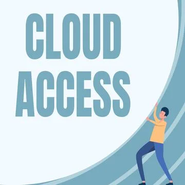 Conceptual display Cloud Access. Internet Concept Software tool between the Illustrazione stock