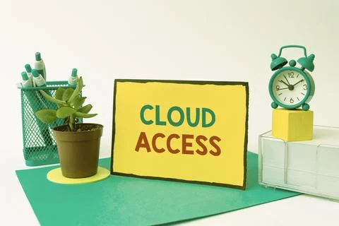 Conceptual display Cloud Access. Internet Concept Software tool between the 库存照片