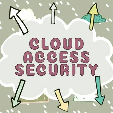 Conceptual display Cloud Access Security. Internet Concept protect cloudbased Stock Illustration