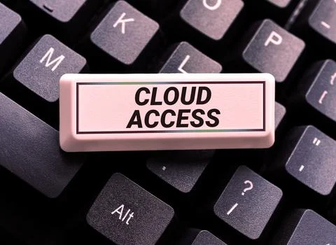 Conceptual display Cloud Access. Word for Software tool between the organization Stock Photos